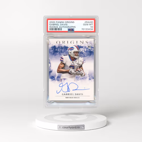 2020 Panini Origins Rookie Autographs #RAGD Gabriel Davis (PSA 10 GEM MINT)
