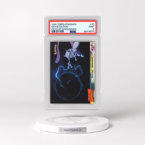 1999 Topps Pokémon the Movie Edt #33 Movie Edition - Psychic Showdown (PSA 9 MINT)