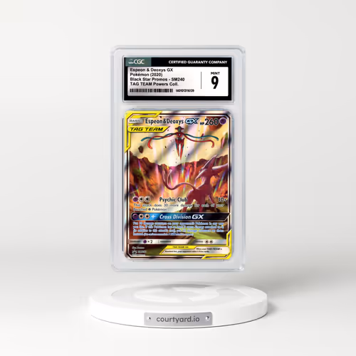 2020 Sun & Moon Promos #SM240 Espeon & Deoxys GX - Full Art Holo (CGC 9 MINT)