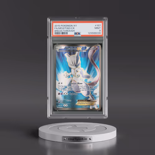 2015 Pokémon XY Breakthrough #157 Mewtwo EX - Holo Full Art (PSA 9 MINT)