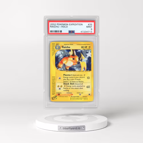 2002 Pokémon Expedition #25 Raichu - Holo (PSA 9 MINT)