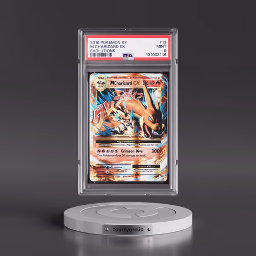 2016 Pokémon XY Evolutions #13 M Charizard EX - Holo (PSA 9 MINT)