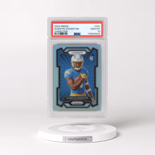 2023 Panini Prizm #307 Quentin Johnston - Variation (PSA 10 GEM MINT)