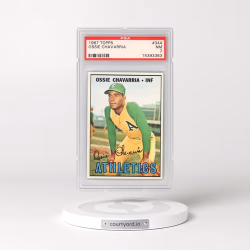 1967 Topps #344 Ossie Chavarria (PSA 7 NM)