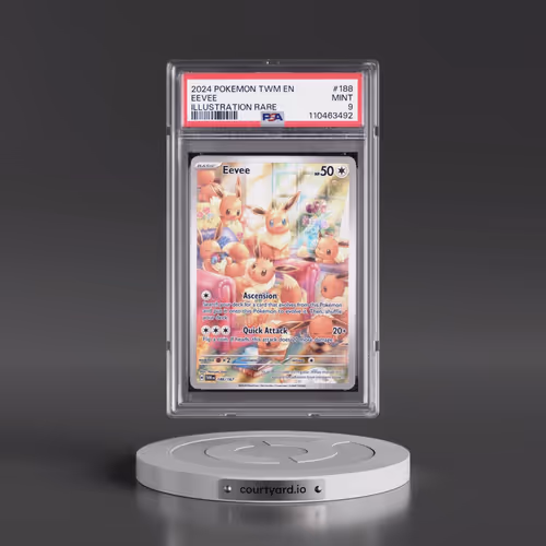 2024 Pokémon Twm EN-Twilight Masquerade #188 Eevee - Illustration Rare (PSA 9 MINT)
