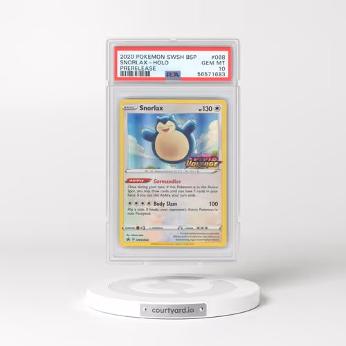 2020 Pokémon Swsh Black Star Promo #068 Snorlax - Holo Prerelease (PSA 10 GEM MINT)