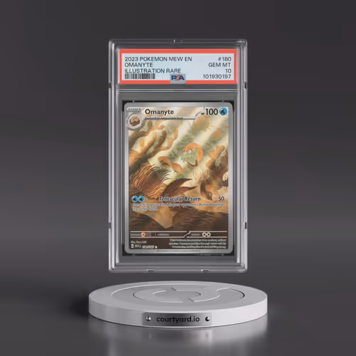 2023 Pokémon Mew EN-151 #180 Omanyte - Illustration Rare (PSA 10 GEM MINT)