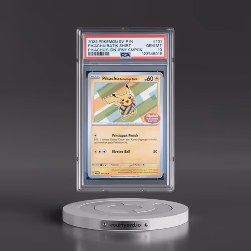2024 Pokémon SV-P Promo #101 Pikachu in Batik Shirt - Pikachu's Indonesia Journey Campaign (PSA 10 G