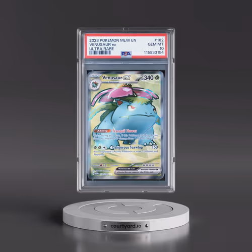 2023 Pokémon Mew EN-151 #182 Venusaur EX - Holo Ultra Rare (PSA 10 GEM MINT)