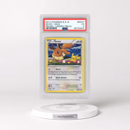 2013 Pokémon Black & White Promo #BW97 Eevee - Holo Legendary Treasures (PSA 5 EX)