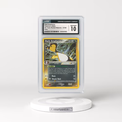 2004 EX Team Rocket Returns #2 Dark Ampharos - Holo (CGC 10 GEM MINT)