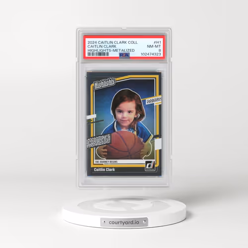 2024 Panini Caitlin Clark Collection Highlights #H1 Caitlin Clark - Metalized (PSA 8 NM-MT)