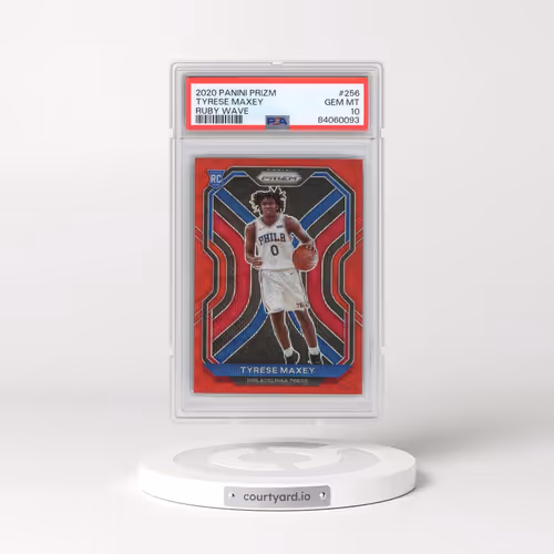 2020 Panini Prizm #256 Tyrese Maxey - Ruby Wave (PSA 10 GEM MINT)