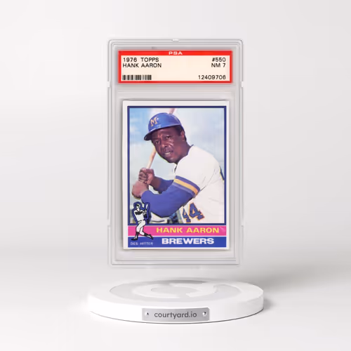 1976 Topps #550 Hank Aaron (PSA 7 NM)