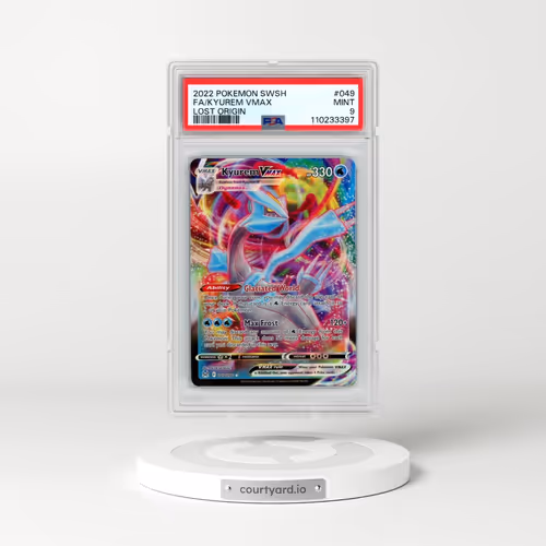 2022 Pokémon Sword & Shield Lost Origin #049 Kyurem Vmax - Full Art (PSA 9 MINT)