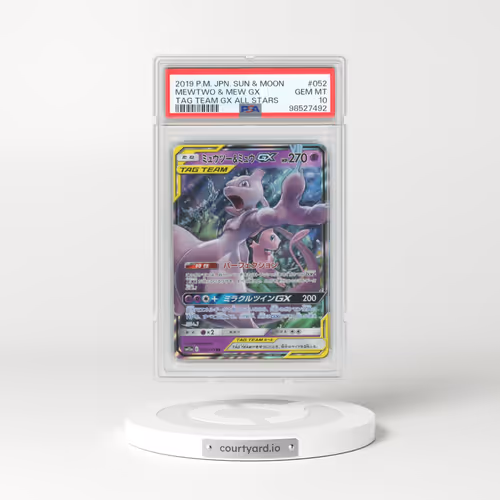 2019 Pokémon Sun & Moon Tag Team GX All Stars #052 Mewtwo & Mew GX - Holo (PSA 10 GEM MINT)