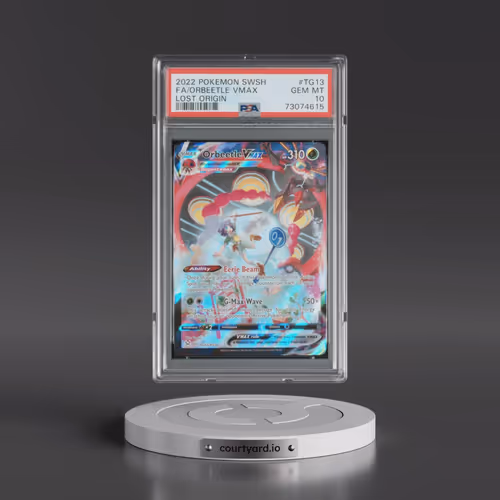 2022 Pokémon Sword & Shield Lost Origin #TG13 Orbeetle Vmax - Full Art (PSA 10 GEM MINT)