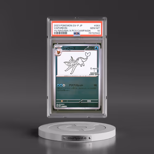 2023 Pokémon SV-P Promo #063 Vaporeon - YU Nagaba X Pokemon Card Game Campaign (PSA 10 GEM MINT)
