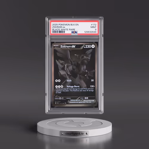 2025 Pokémon Blk EN-Black Bolt #172 Zekrom EX - Holo Black White Rare (PSA 9 MINT)