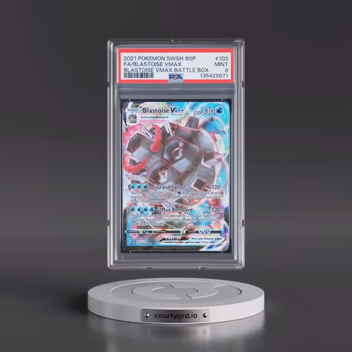 2021 Pokémon Swsh Black Star Promo #103 Blastoise Vmax - Full Art Blastoise Vmax Battle Box (PSA 9 M