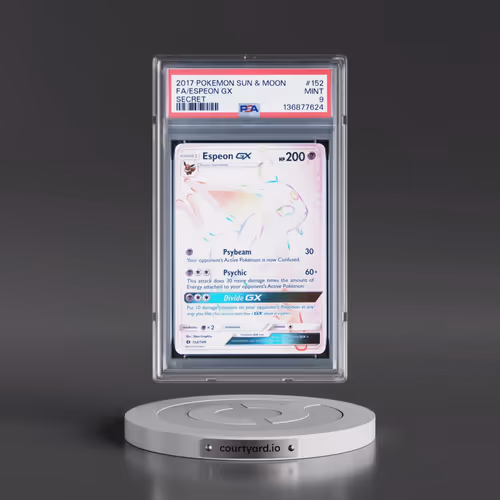 2017 Pokémon Sun & Moon #152 Espeon GX - Holo Full Art Secret (PSA 9 MINT)