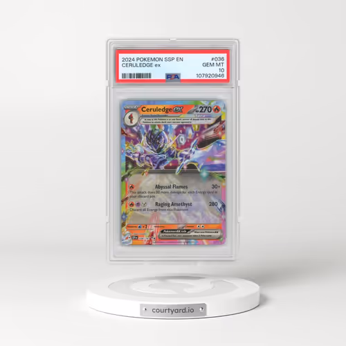 2024 Pokémon Ssp EN-Surging Sparks #036 Ceruledge EX - Holo (PSA 10 GEM MINT)