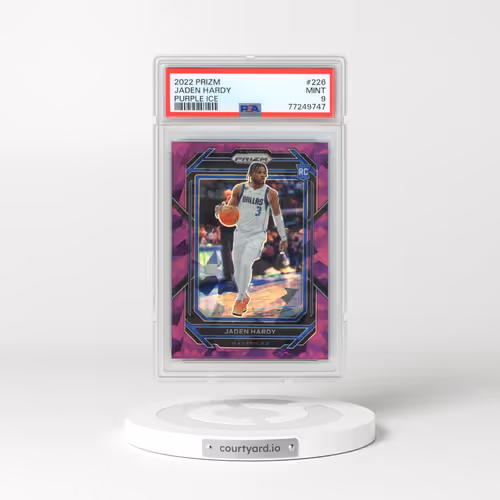 2022 Panini Prizm #226 Jaden Hardy - Purple Ice (PSA 9 MINT)