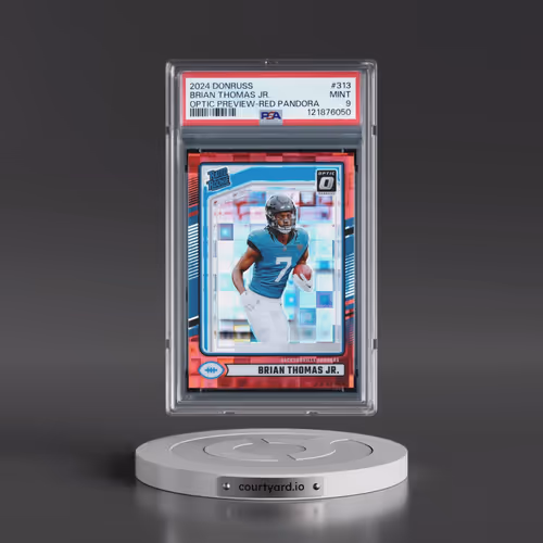 2024 Panini Donruss #313 Brian Thomas Jr. - Optic Preview-Red Pandora (PSA 9 MINT)