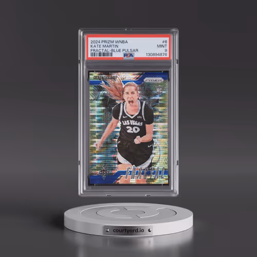 2024 Panini Prizm WNBA Fractal #6 Kate Martin - Blue Pulsar (PSA 9 MINT)