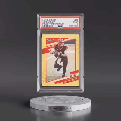 2021 Panini Donruss #211 Joe Burrow - Press Proof Premium (PSA 9 MINT)