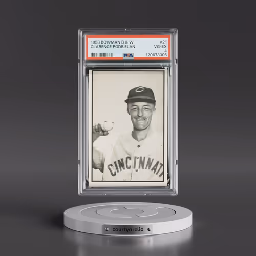 1953 Bowman B & W #21 Clarence Podbielan (PSA 4 VG-EX)