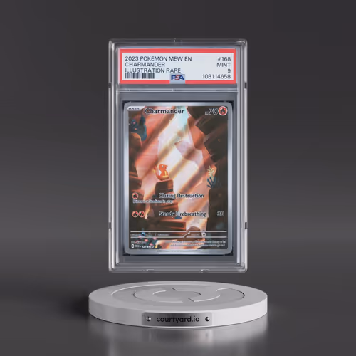 2023 Pokémon Mew EN-151 #168 Charmander - Illustration Rare (PSA 9 MINT)