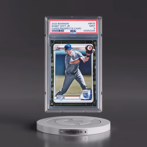 2020 Bowman Paper Prospects #BP25 Bobby Witt Jr. - Camo (PSA 9 MINT)