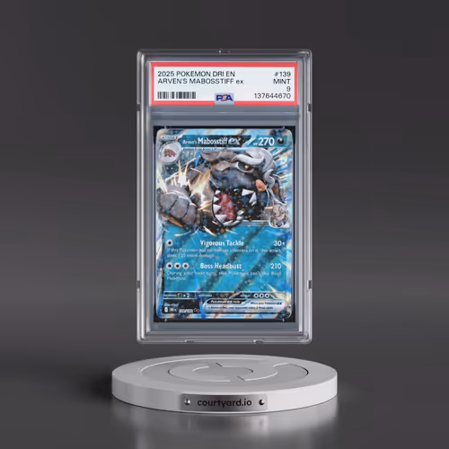 2025 Pokémon Dri EN-Destined Rivals #139 Arven's Mabosstiff EX - Holo (PSA 9 MINT)