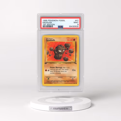 1999 Pokémon Fossil #47 Geodude - 1st Edition (PSA 9 MINT)