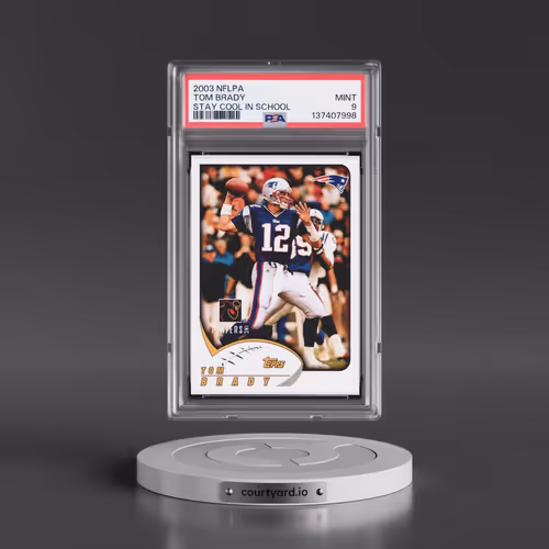 2003 Nflpa Stay Cool in School Tom Brady (PSA 9 MINT)