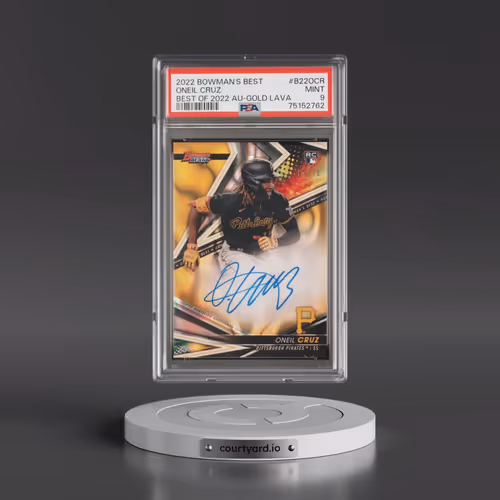 2022 Bowman's Best Best of 2022 Autographs #B22OCR Oneil Cruz - Gold Lava Refractor (PSA 9 MINT)