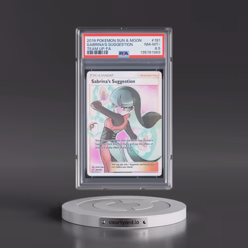 2019 Pokémon Sun & Moon Team Up #181 Sabrina's Suggestion - Full Art (PSA 8.5 NM-MT+)