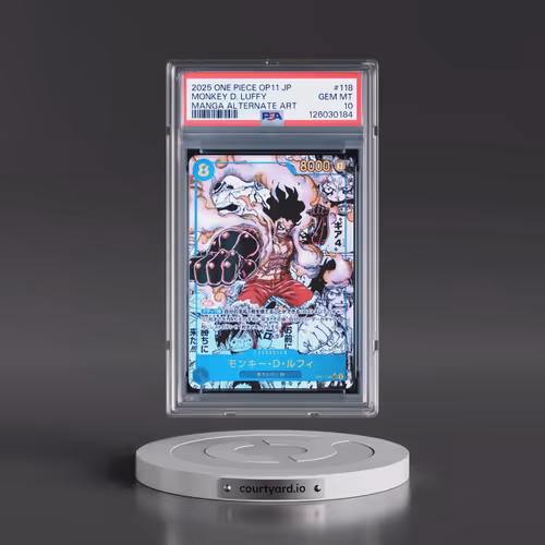 2025 One Piece Japanese OP11-A Fist of Divine Speed #118 Monkey D. Luffy - Manga Alternate Art (PSA