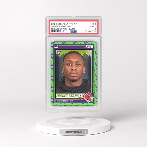 2024 Panini Score-A-Treat Rising Stars #50 Xavier Worthy - Bats (PSA 9 MINT)