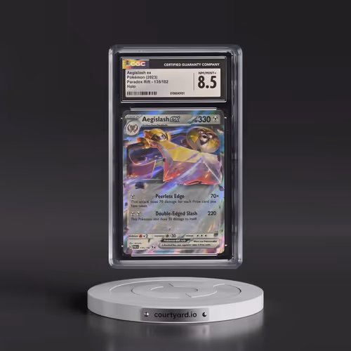 2023 Pokémon Par EN-Paradox Rift #135 Aegislash EX - Holo (CGC 8.5 NM-MT+)