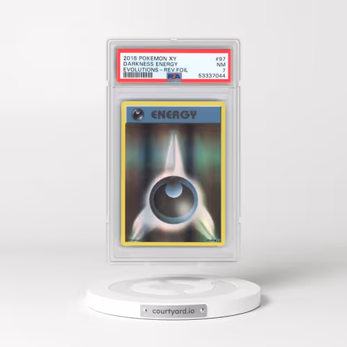 2016 Pokémon XY Evolutions #97 Darkness Energy - Reverse Foil (PSA 7 NM)