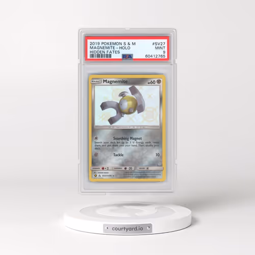 2019 Pokémon Sun & Moon Hidden Fates #SV27 Magnemite - Holo (PSA 9 MINT)