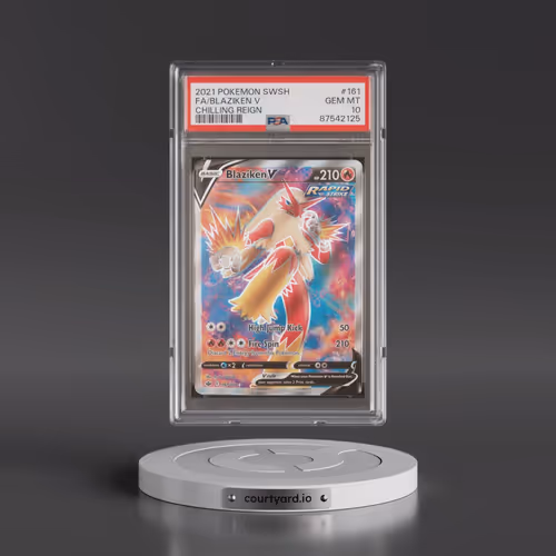 2021 Pokémon Sword & Shield Chilling Reign #161 Blaziken V - Holo Full Art (PSA 10 GEM MINT)