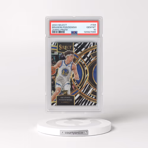 2023 Panini Select #104 Brandin Podziemski - Zebra Prizm (PSA 10 GEM MINT)