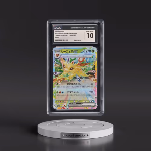 2024 High Class Pack: Terastal Fest ex - sv8a #003/187 Leafeon ex - Holo (CGC 10 GEM MINT)