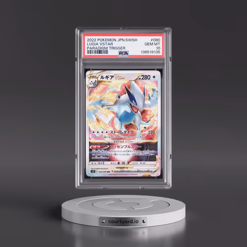 2022 Pokémon Sword & Shield Paradigm Trigger #080 Lugia Vstar (PSA 10 GEM MINT)