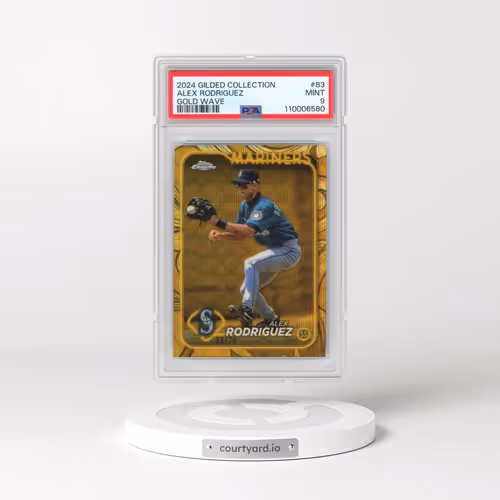 2024 Topps Gilded Collection #83 Alex Rodriguez - Gold Wave (PSA 9 MINT)