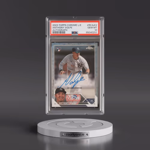 2023 Topps Chrome Logofractor Edition Refractor Chrome Autograph #RCAAV Anthony Volpe (PSA 10 GEM MI