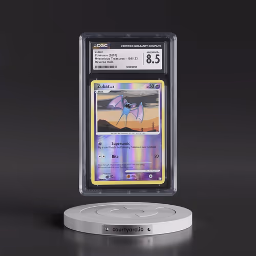 2007 Mysterious Treasures #108/123 Zubat - Reverse Holo (CGC 8.5 NM-MT+)